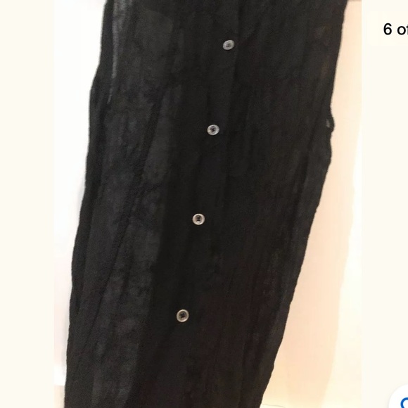 Helmut Lang Chiffon Top Sz S - Picture 5 of 8